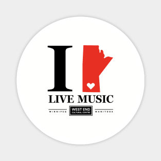 I Love Live Music Manitoba Magnet